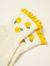 Load image into Gallery viewer, Lemon Ruffle Grippy Socks