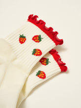 Load image into Gallery viewer, Strawberry Ruffle Grippy Socks