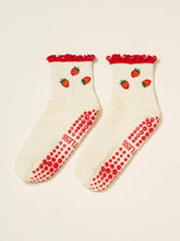 Load image into Gallery viewer, Strawberry Ruffle Grippy Socks