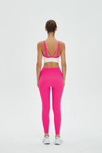 Load image into Gallery viewer, Clara Lycra Sports Bra: Pearl Hibiscus