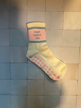 Load image into Gallery viewer, In my Lagree Era Grippy Socks - retro pink and light blue