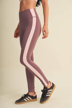 Load image into Gallery viewer, Side Contrast Block Legging: Mauve