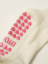 Load image into Gallery viewer, Hot Pink Bow Ruffle Grippy Socks