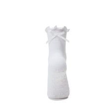 Load image into Gallery viewer, White Bow Grippy Socks