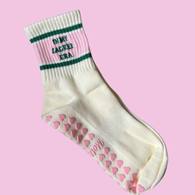 Load image into Gallery viewer, In my Lagree Era Grippy Socks- retro pink & green