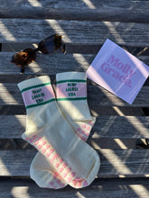 Load image into Gallery viewer, In my Lagree Era Grippy Socks-  retro pink &amp; green
