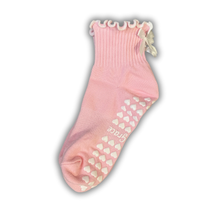 Load image into Gallery viewer, Ballet Pink Bow Grippy Socks
