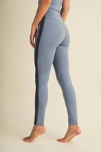 Load image into Gallery viewer, Side Contrast Block Legging: Dusty Blue
