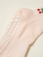 Load image into Gallery viewer, Cherry Ruffle Grippy Sock
