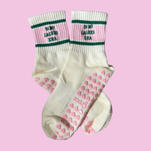 Load image into Gallery viewer, In my Lagree Era Grippy Socks-  retro pink &amp; green
