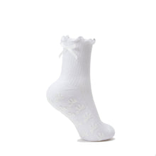 Load image into Gallery viewer, White Bow Grippy Socks
